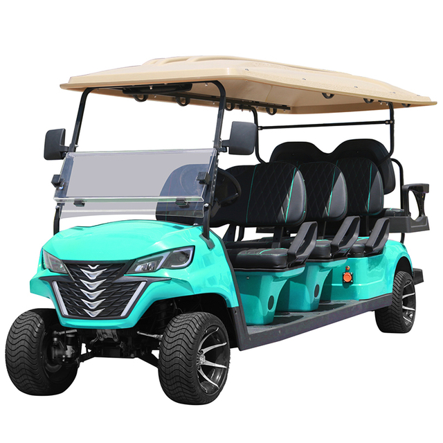 Carrello da golf Style B 6+2 posti ciano 