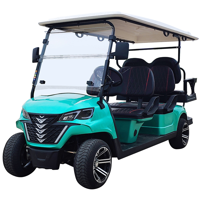 Carrello da golf Style B 4+2 posti ciano 