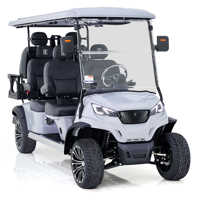 Carrello da golf Aerfa 4+2 posti grigio fumo 