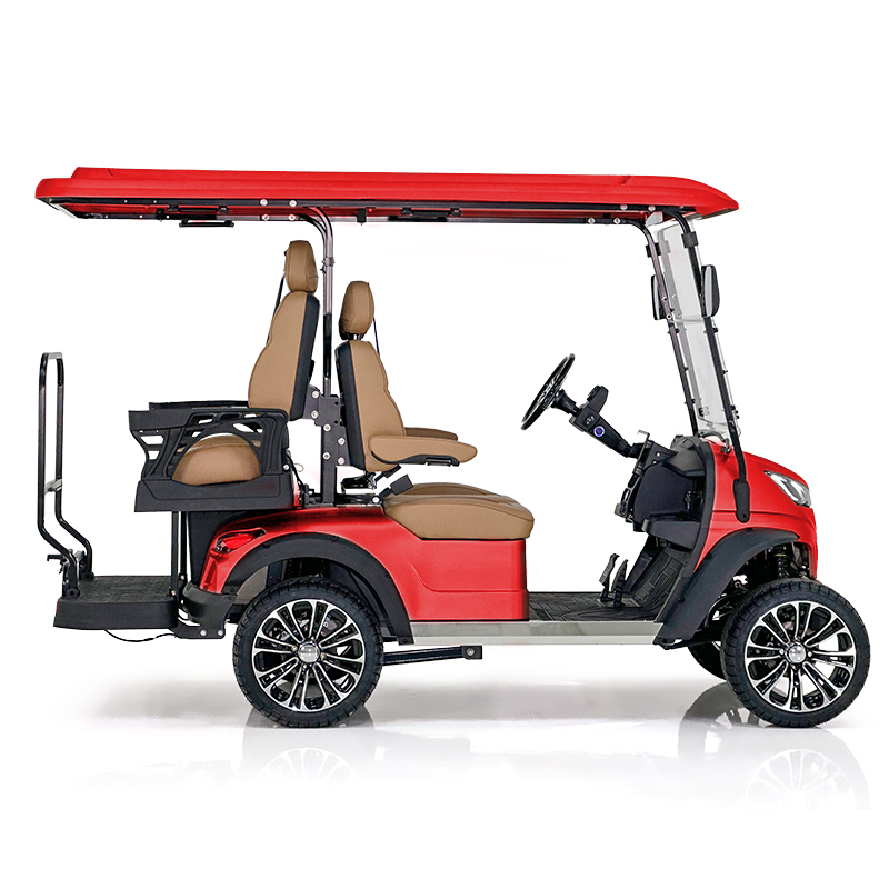 Carrello da golf Style Aerfa 2+2 posti rosso