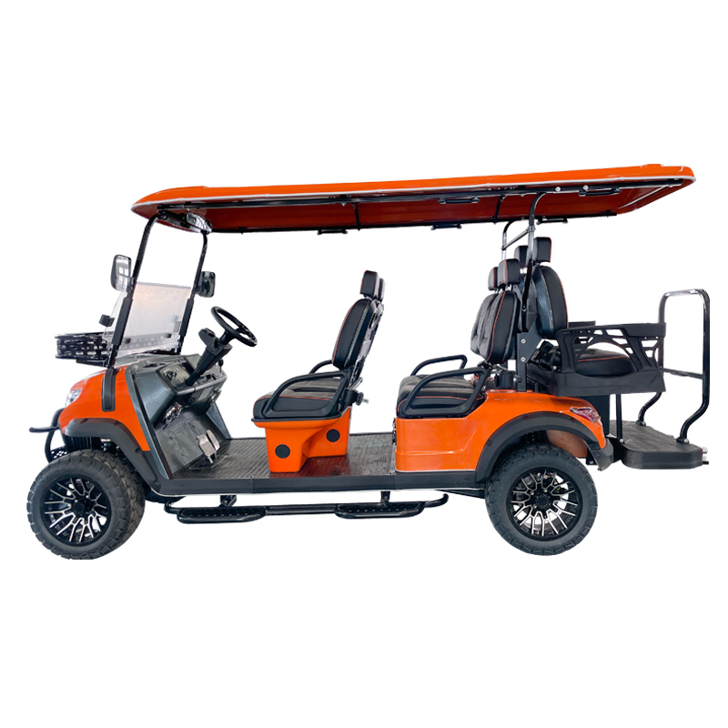 Carrello da golf Style C 4+2 posti arancione