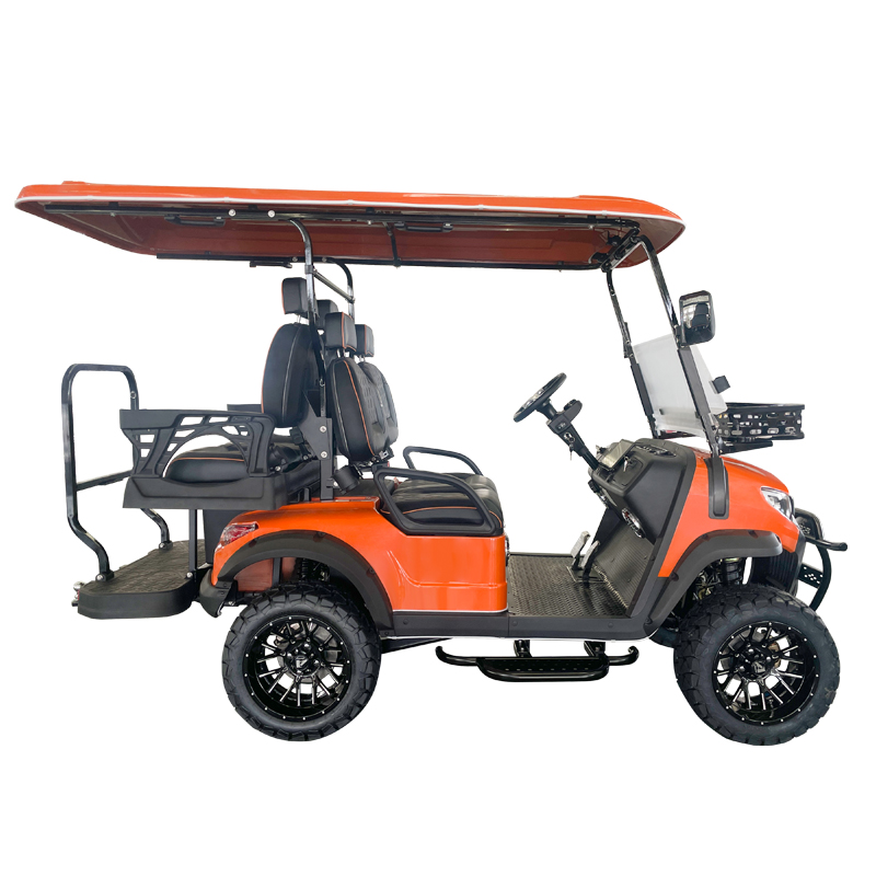 Carrello da golf Style C 2+2 posti arancione